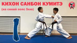 Кихон Санбон Кумитэ на синий пояс 5 кю