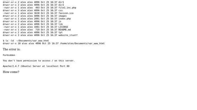 Forbidden - for a php webiste with apache, although it shouldn't be смотреть онлайн