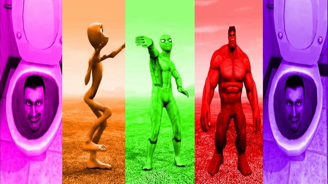 dame tu cosita vs skibidi toilet vs spiderman vs hulk vs skibidi toilet : dance challenge смотреть онлайн