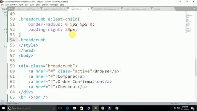 Pure Css Breadcrumb Design смотреть онлайн