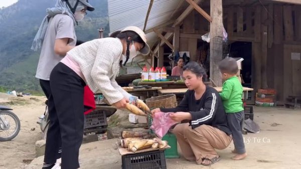 The Village Life of a 17-Year-Old Single Mother - Digging up wild bamboo shoots to sell - Lý Tử Ca