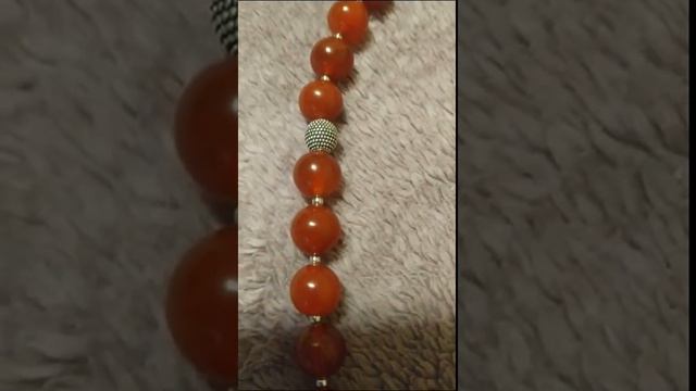 Мусульманские четки из натурального сердолика на 33 бусин диаметром 10 мм ручной работы смотреть онлайн