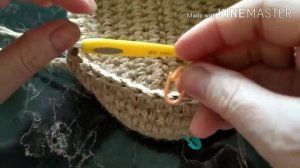 сумка из джута крючком/ручная работа