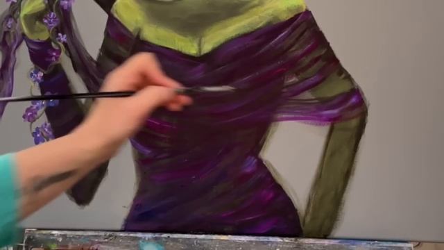 How To Paint “Lady In Purple” #art #acrylicpainting #painting #paint #how смотреть онлайн