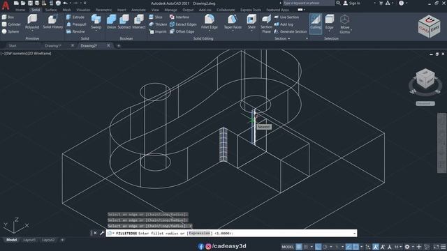 Practice design 13 | AutoCAD exercise | Draw 3d objects on AutoCAD | Learn AutoCAD смотреть онлайн