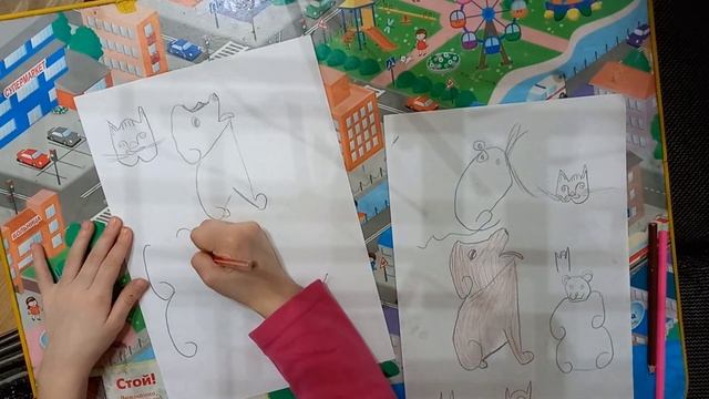 Учим рисовать животных цифрами и прочим! смотреть онлайн