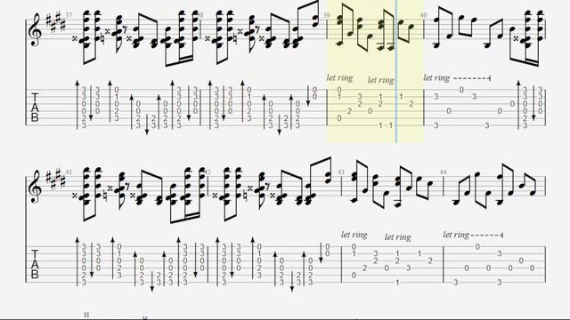 Moonlight Shadow TAB - fingerstyle guitar tabs (PDF + Guitar Pro) смотреть онлайн