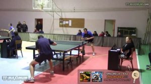 Игра короткими шипами с двух сторон, техника атаки и блока