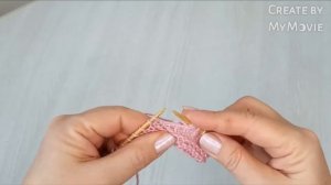 Джемпер спицами с круглой ажурной кокеткой для девочки 7 - 8 лет