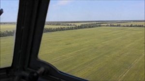 Полёт на АН 2 КУКУРУЗНИК. Опрыскивание поля.