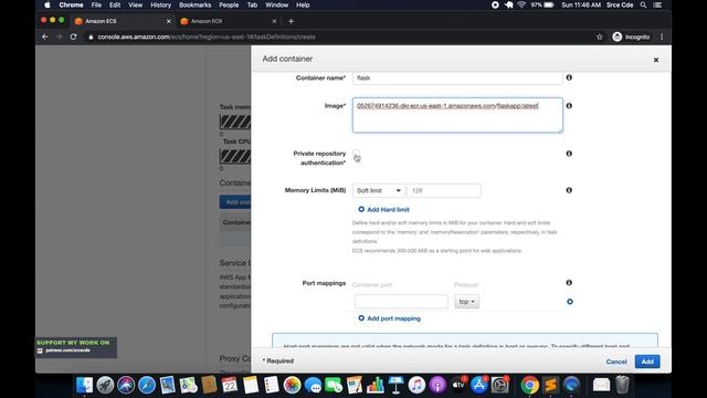 Creating task definition - Deploy flask app on ECS using fargate p5 смотреть онлайн