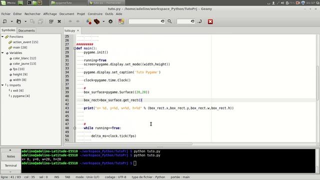 tuto pygame 11 rectangle смотреть онлайн