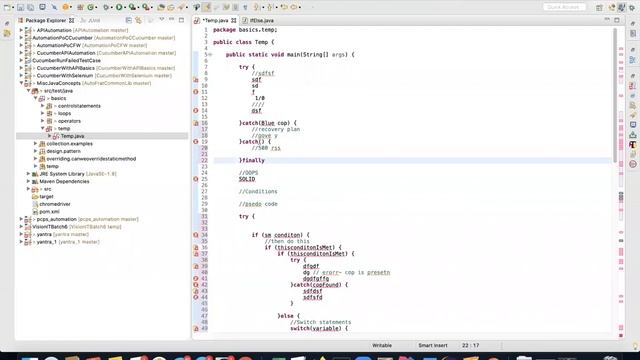 Batch 9 - Java Basics- If conditions, Switch Case, Try Catch, Debugging-16th July-2020-Part-14 смотреть онлайн