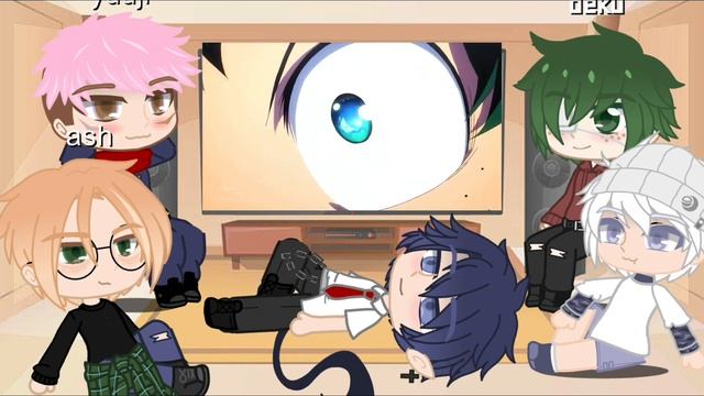 Anime characters react to each other || 2/4 || Izuku Midoriya смотреть онлайн