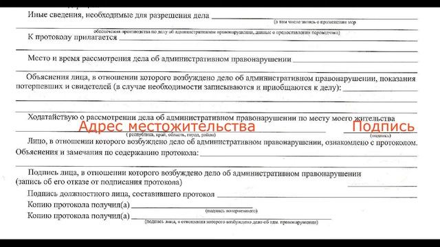 Особенности заполнения водителем протокола и постановления. Что необходимо заполнять, а что нет. смотреть онлайн