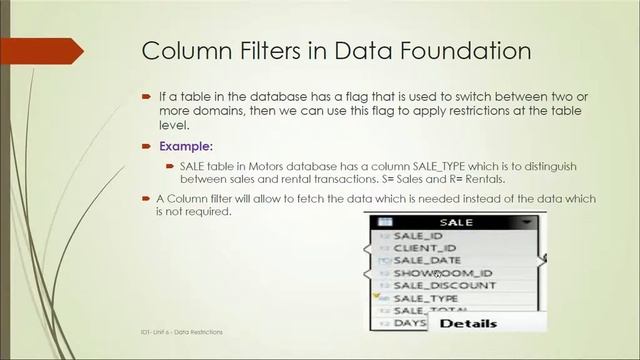 SAP IDT Unit 6 : Data Restrictions: Tutorial смотреть онлайн