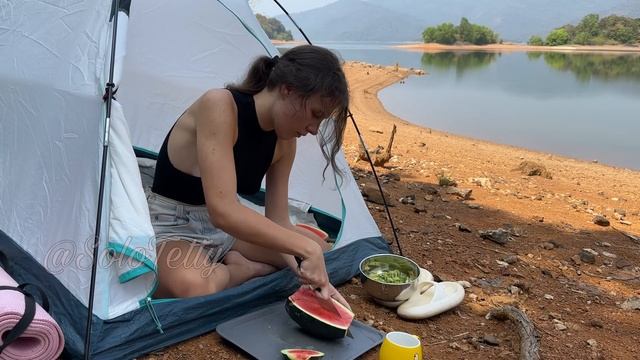 cutie in solo camping?ASMR day at the lakeside?you will definitely watch to the end!? смотреть онлайн