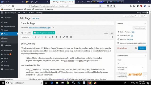 How To Setup Custom Tab Plugin wordpress | Learnwebbd смотреть онлайн