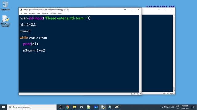 Python program to display the Fibonacci series up to nth term | #ppe 113 | Highblix смотреть онлайн