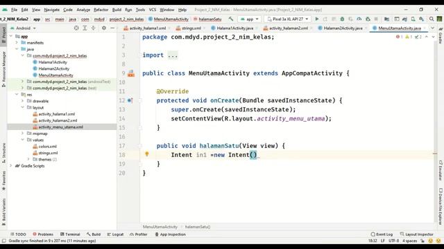 Membuat Halaman Menggunakan Inten onClick pada Android Studio смотреть онлайн