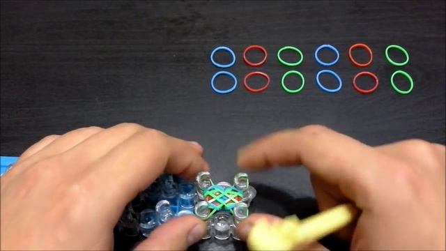 Браслет Двойной рыбий хвост из резинок Rainbow loom bands (double fishtail bracelet) смотреть онлайн