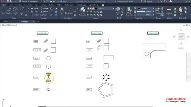 Essential Training on AutoCAD। Ribbon & Panel Part -2 смотреть онлайн