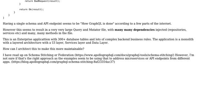 GraphQL results in a very large Query and Mutator file for Enterprise Monolith смотреть онлайн
