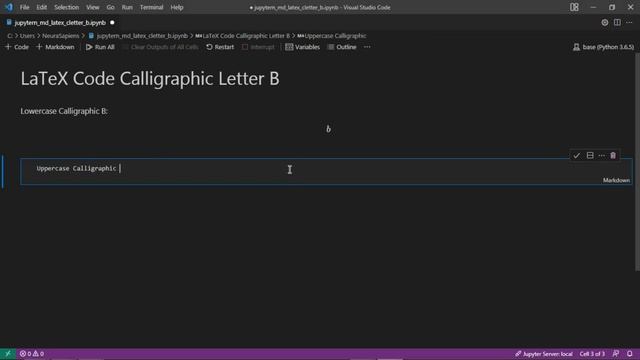 Jupyter Notebook | Markdown | LaTeX | How to Add A Calligraphic Letter B Using LaTeX Code смотреть онлайн
