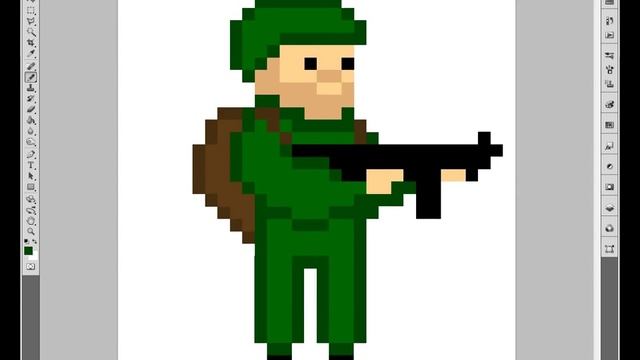 Создание пиксельного спрайта. Анимация стойки / Create pixel sprite. Animation stand смотреть онлайн