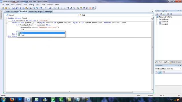 Visual Basics 2008-2010 Variables Tutorial - Password Program смотреть онлайн