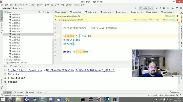 Perl Programlama Dili - Scalars, Arrays Ders 2 - JetBrains' IntelliJ IDEA üzerinde anlatım 007-02 смотреть онлайн