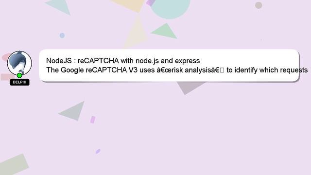 NodeJS : reCAPTCHA with node.js and express смотреть онлайн