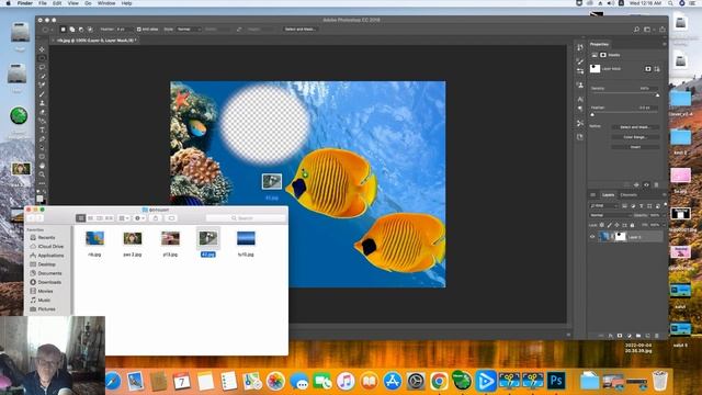 PhotoShop: как вырезать объект из фото с помощью инструмента "эллипс", маски, вставить фото, текс смотреть онлайн