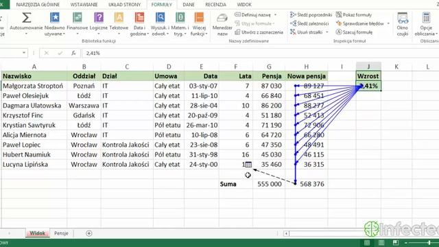 Śledzenie zależności między komórkami - Kurs Excel bez tajemnic смотреть онлайн