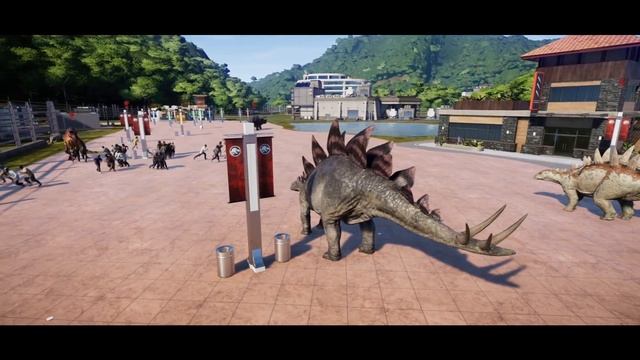 Carnotaurus Vs Allosaurus Breakout & Fight - Juraassic World Evolution Dinosaurs Fighting