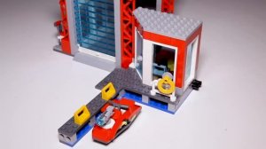 Lego City 60215 Fire Station Speed Build with Light and Sound Brick