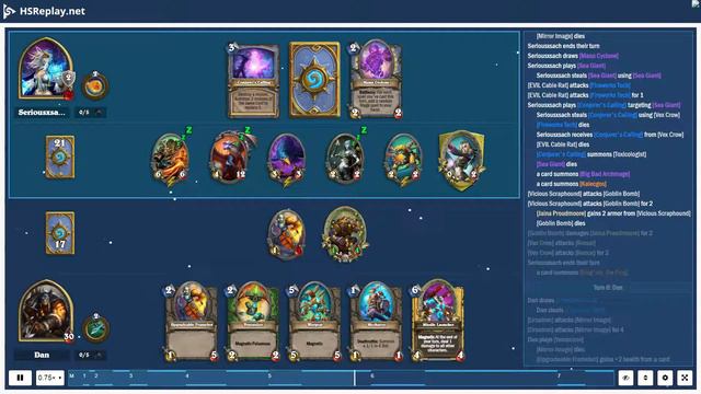 ProGaming - Hearthstone, Mech Hunter(2) vs Cyclone Mage(2) by Seriousxsach and Dan, Ranked - Stan.. смотреть онлайн