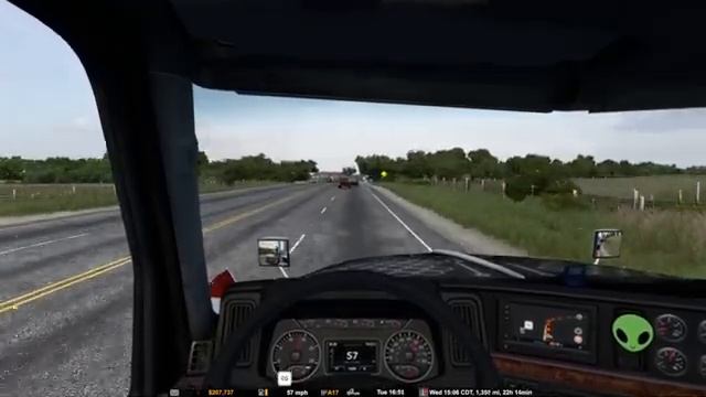 American Truck Simulator from San Diego (CA) to Naples (FL) with J.Deere 7760 Cottenbaler 2x speed смотреть онлайн