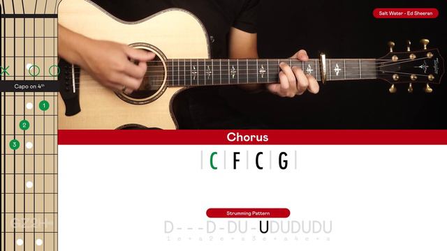 Salt Water Guitar Cover Ed Sheeran 🎸|Tabs + Chords| смотреть онлайн