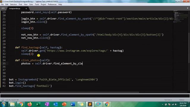 Python Selenium hmang in Instagram Bot siem dan смотреть онлайн