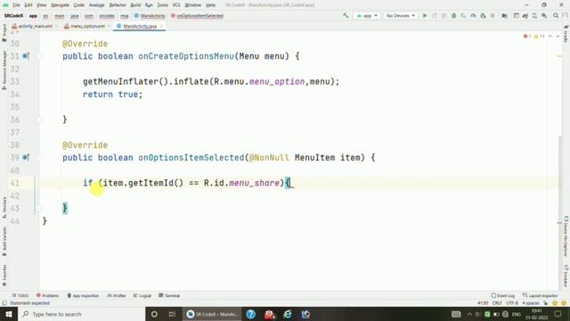 Share button on Toolbar in android studio || Share Button || SR CodeX смотреть онлайн