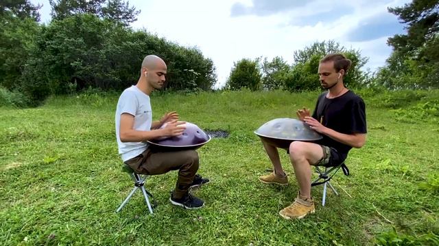 Handpan Duo Live | Relaxing Music In Nature 4K | Hang Drum Meditation