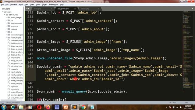51-Edit Admin Profile Php ? Update Profile In Php Popular Video | Multivendor Ecommerce Website смотреть онлайн