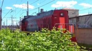 Тепловоз ТЭМ18В-030 пробирается сквозь кусты!