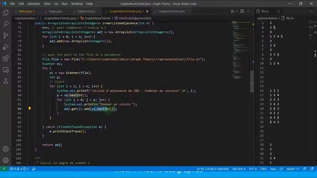 Théorie des graphes avec Java (Partie 12) : Listes d'adjacence d'un graphe non orienté, B Darija شر смотреть онлайн