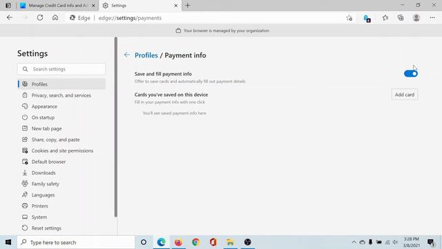 Manage Credit Card info and Addresses on Microsoft Edge on Windows 10 смотреть онлайн