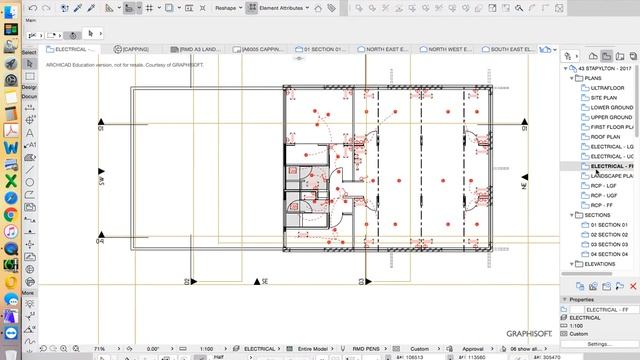 ArchiCAD 21 House Project - part 33 - Reflected Ceiling plan смотреть онлайн