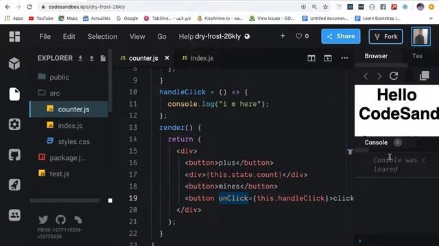 4- react basic counter (props,state,callback,vdom) смотреть онлайн