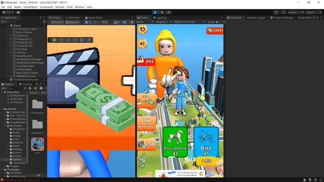 Lifting Hero Game Unity Source Code + Admob Ads смотреть онлайн