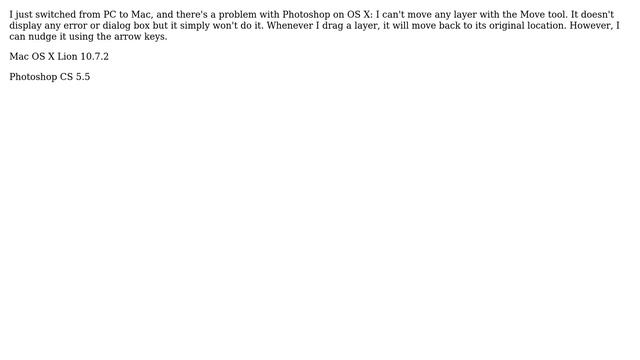 Apple: Problem with move tool in Photoshop CS 5.5 смотреть онлайн